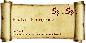 Szalai Szergiusz névjegykártya